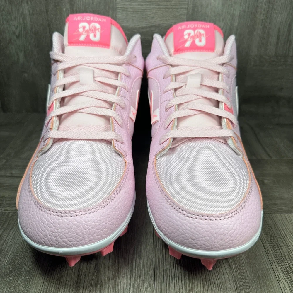 Jordan Stadium 90 Men's 13 Football Cleats Pink Leather Athletic NEW HQ0210-600